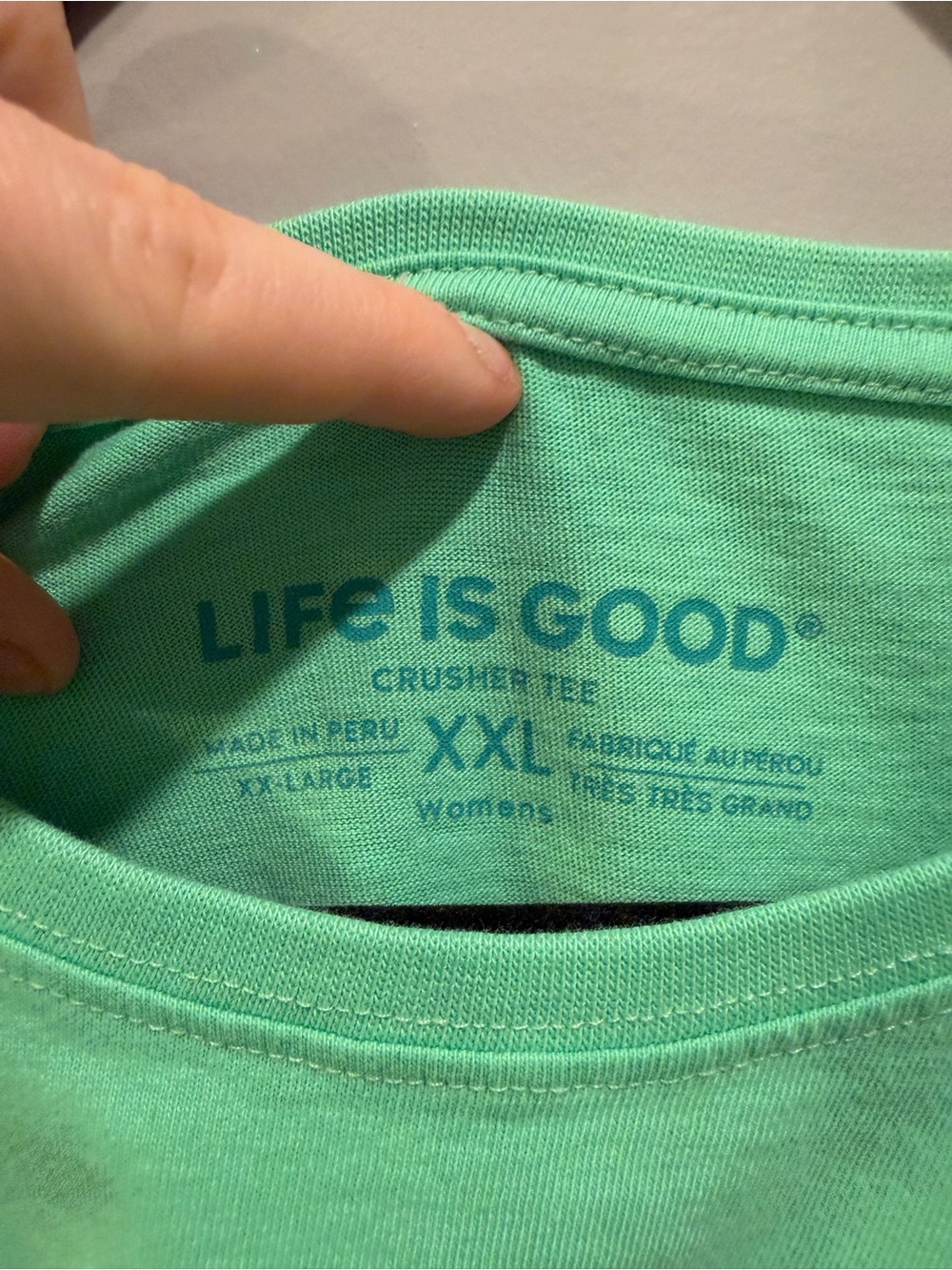 Life Is Good Peace Love Dogs Crusher Graphic Tee Green Size XXL - Picture 6 of 6